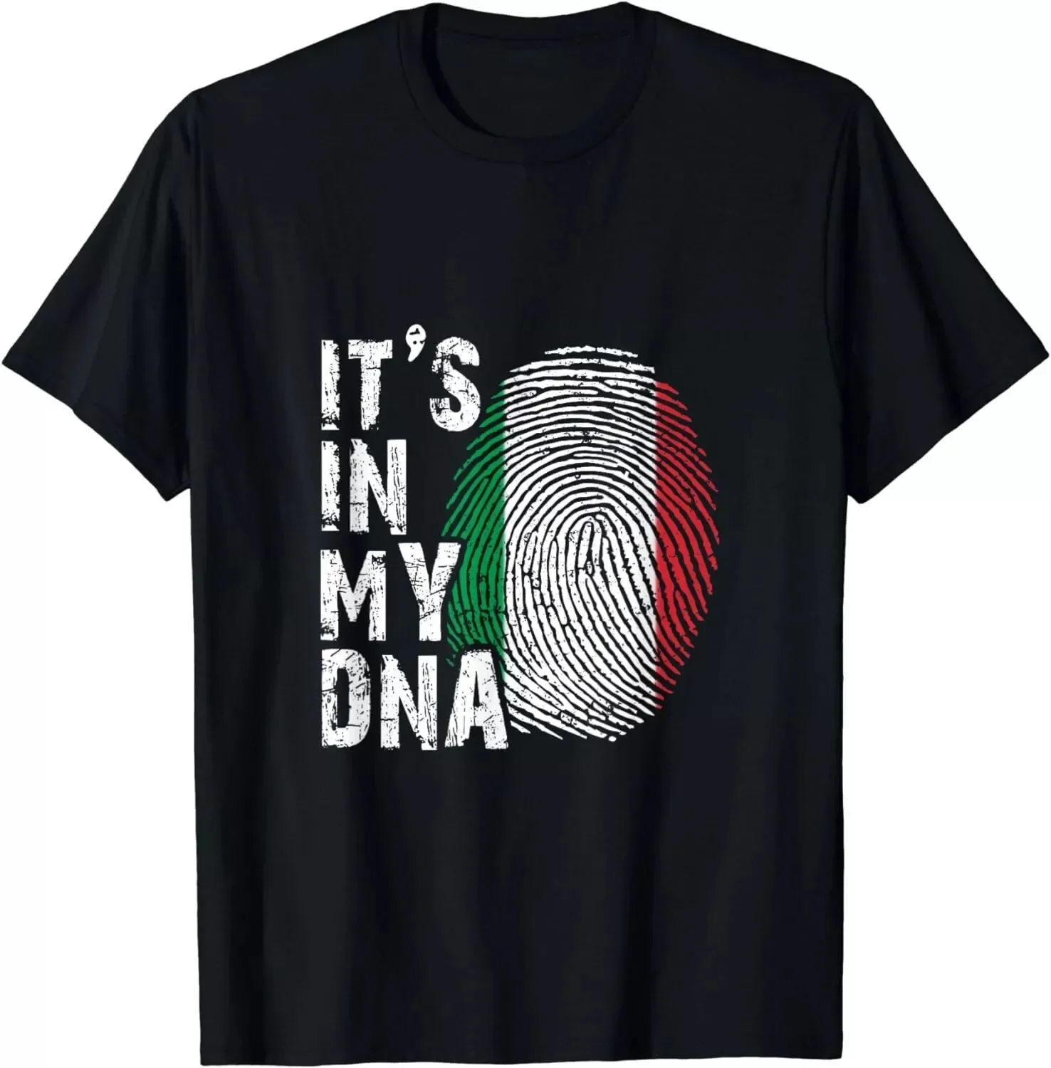 It's In My Dna Italy Italian Genes Flag Thumb Rome Turin Fun Gift Unisex T-Shirt