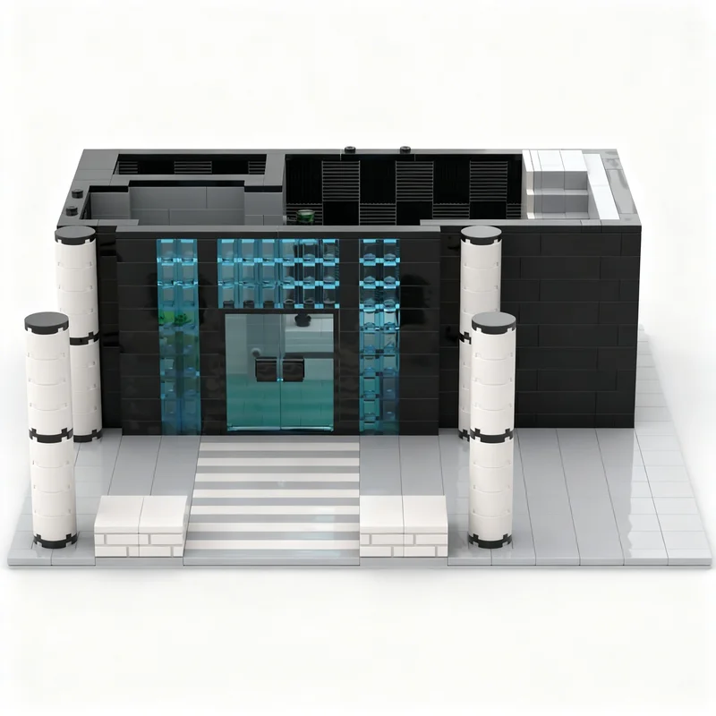 7724pcs MOC The Harmony City Hospital - V1.0 Empty Modular Buildings Model Building Blocks Christmas Gift Assemble DIY Birthday