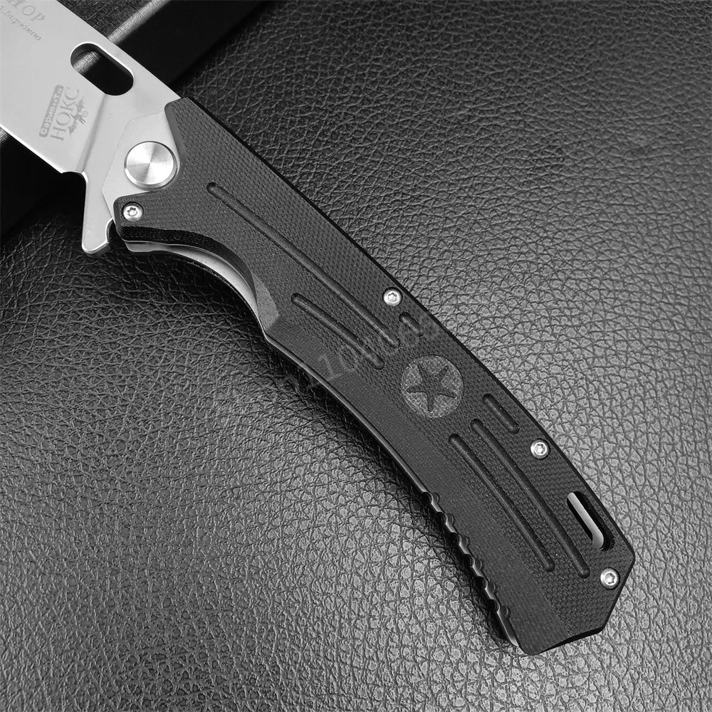 Russian HOKC Folding Knife D2 Blade G10 Handle Tactical Knife Outdoor EDC Pocket Knife Survival Hunting Cutting Camping Tool