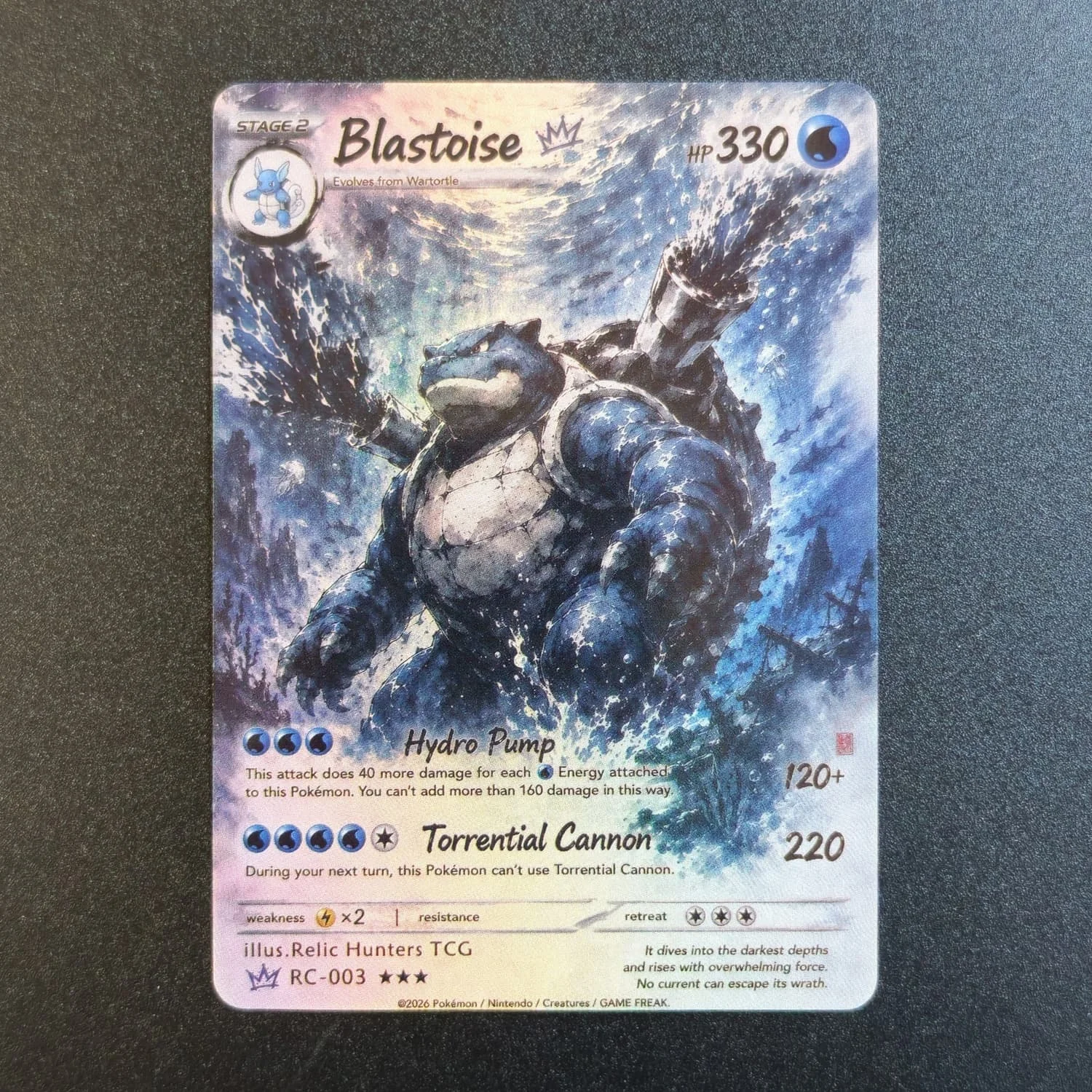 DIY TCG PKM Collection Card Ink Wash Style Cards Set Relic Hunters Greninja Mewtwo Rayquaza Blastoise Anime Game Cards Gift Toy