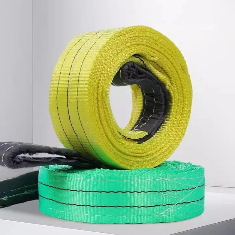 Industrial Multi Purpose Lifting Cord Thickened Widened High Load Bearing Wear Rope Resistant Corrosion Resistant Flat Strap