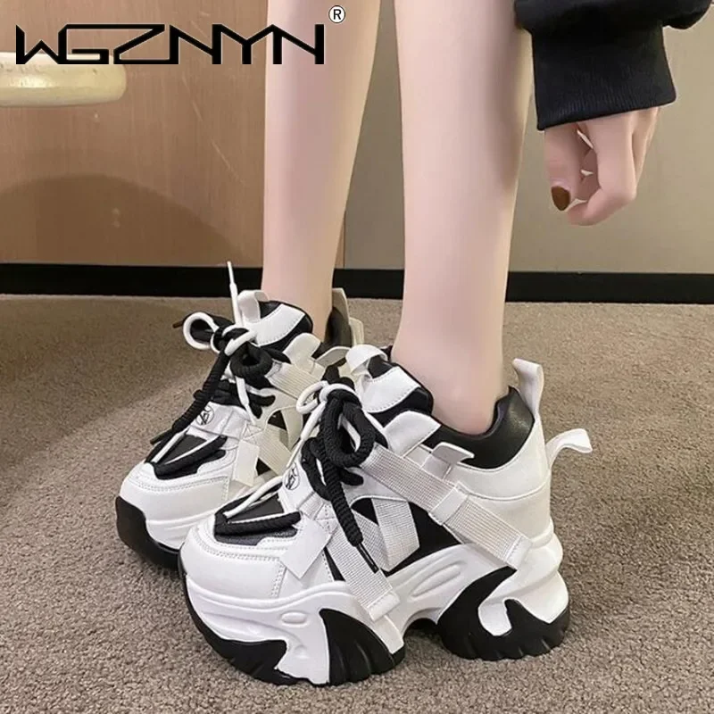 Women Sneakers Luxury Shoes 2024 Fashion Tennis Female Platform Woman-shoes Designer Trainers Thick Sole New Casual Lace-Up Shoe