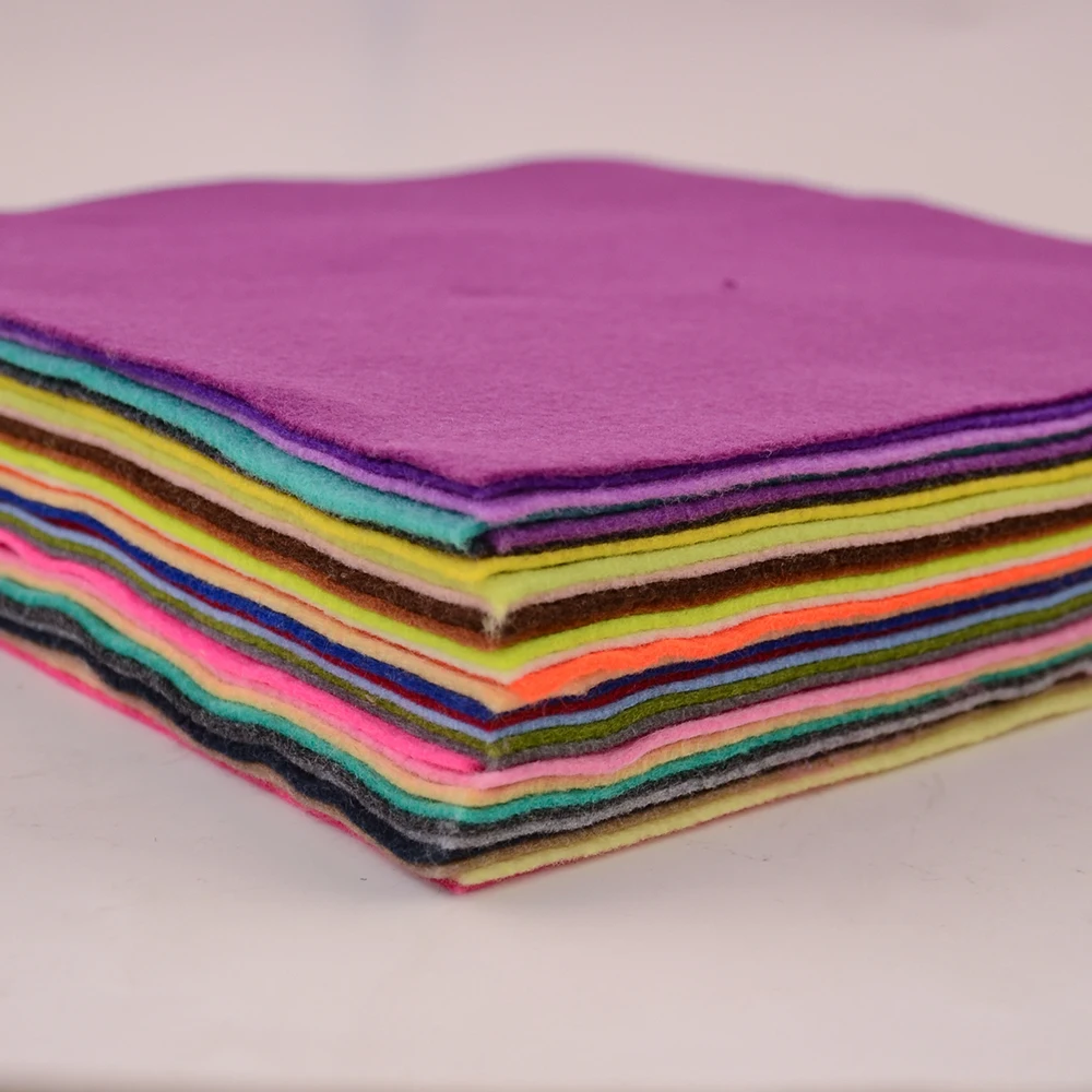 Superweicher Filzstoff 1,4mm Dick 30*30cm/20cm*90cm Vliesstoff für DIY Näharbeiten, Puppenzubehör Material Patchwork – Detail 4