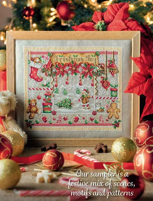 Christmas Cross Stitch Kits, Embroidery Needlework Sets, DIY Canvas Sewing Crafts, Fragrant Embroidery, 40-35