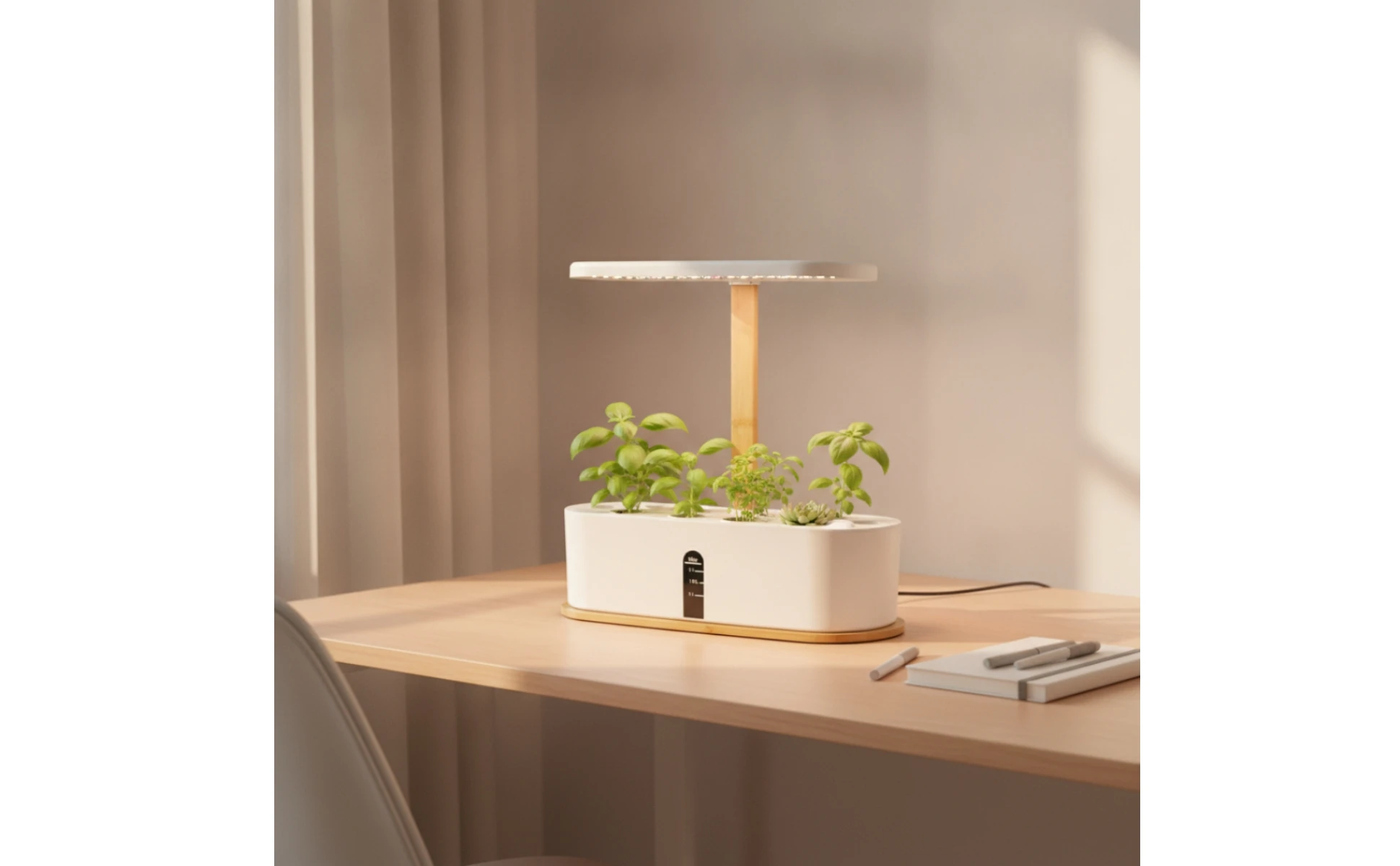 Hydroponic Planter with LED Grow Illumination areaSaving Indoor Hydroponic Garden Indoor Garden with LED Grow Light Fresh Slim