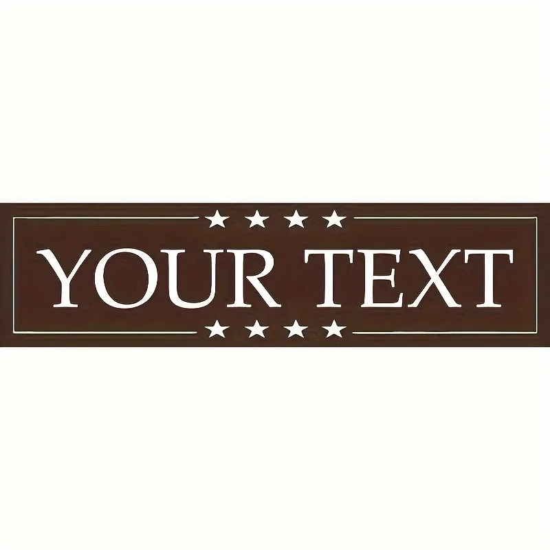 [CIFbuy][2D Flat] Custom Brown Aluminum Sign, Personalized Text Indoor Outdoor Wall Decor (Only For Decoration)