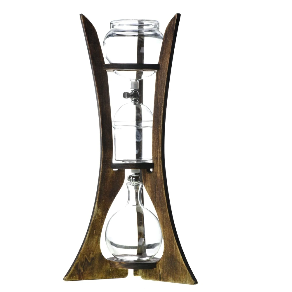 Classic Ice Drip Coffee Brewer Maker 6-8 Cups Brewer with Stainless Steel Valve