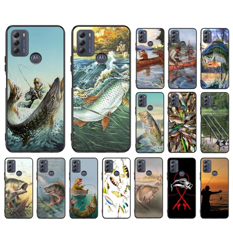 Bass Fish Fisherman Phone Case For Moto Edge 50 40 Pro Edge 40 30 Ultra Neo Fusion G Power G Stylus G Play E32 E20 E40 