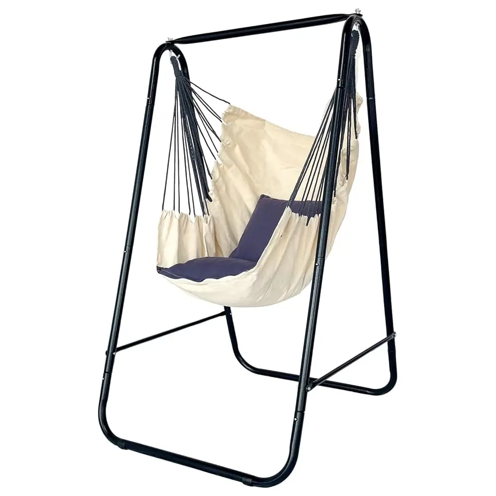 

Hammo Chair With Stand,Hammo Chair Stand With Hanging Swing Chair Luded,Weather Resistant Hammo Stand Max 450 Lbs,Saving Space