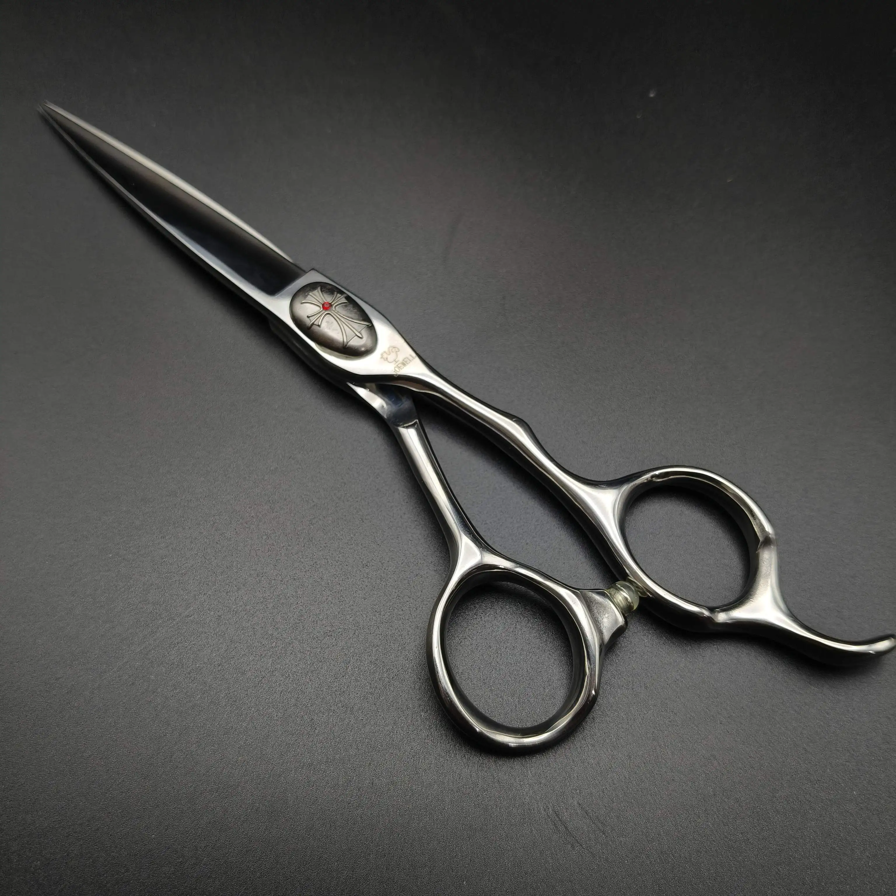 Freelander 6,0-Zoll Professionelle Friseurschere aus 440C Edelstahl mit Damaszener-Muster, Dünne Schere für Friseursalons – Detail 9