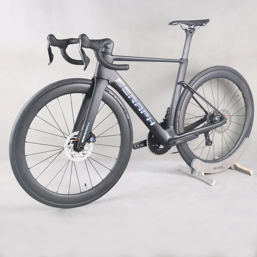 AliExpress SERAPH Bicycle Full Carbon Light Weight Road Bike With WheelTop Wireless Electric Group Set carbon wheels TT-X71