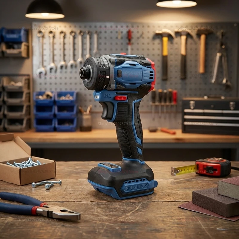 

Brushless Electric Screwdriver 1/4 Inch 4000RPM 21+1 Gear Dual Speed Cordless Drill Suitable for Makita 18V Battery for Home