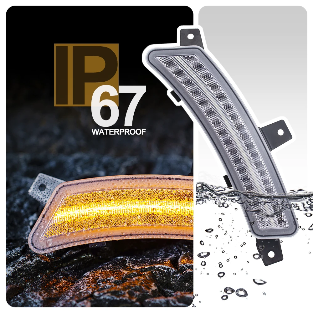 2個 LEDバンパーサイドマーカーランプ 2025年以降 シボレー タホ GMC ユーコンXL キャデラック エスカレードESV用 ウインカーランプ 新型