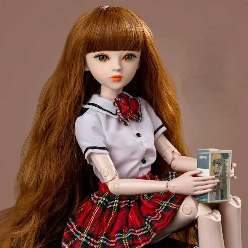 

60 см 1/3 BJD кукла полный набор с одеждой модная школьная форма для девочек шарнирные куклы игрушки для девочек подарок