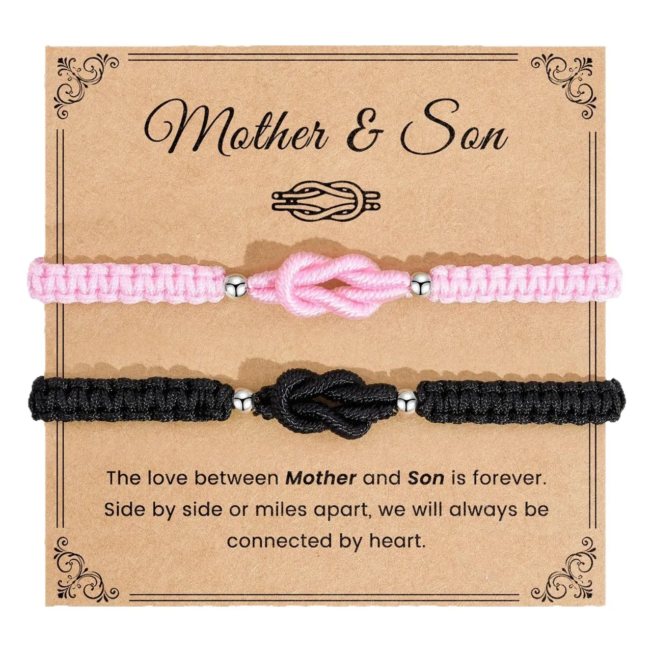 Pinky Promise Knot Couples Bracelets Anniversary Christmas Valentines I Love You Gifts for Boyfriend Girlfriend Women Men view 5