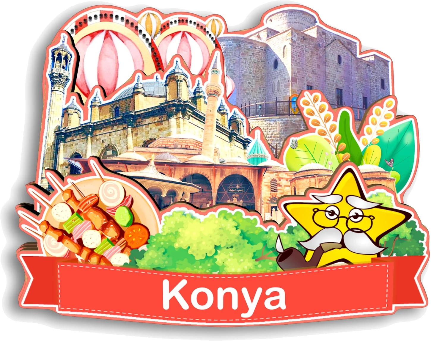 Istanbul Ankara Izmir Antalya Konya Turkey Fridge Magnet Travel Souvenir Gift Handmade Decorative Refrigerator Sticker Home