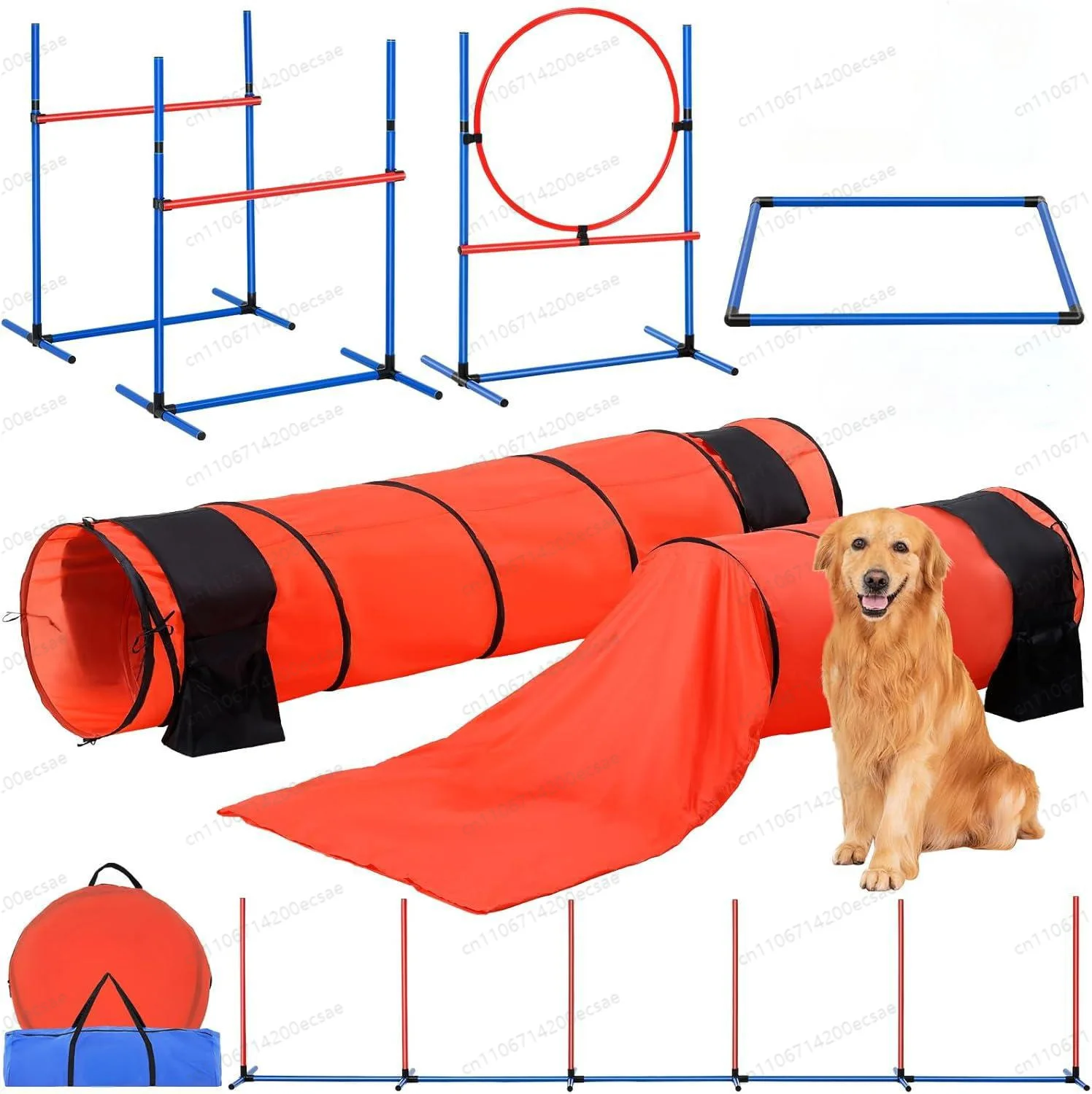 Dog Agility Training Obstacle Set | Jumping, Climbing & Tunnel Drills for Canine Fitness & Race Prep