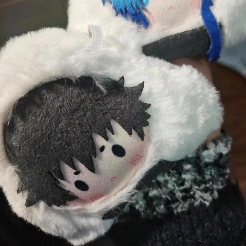 10cm Anime Blue L Kaiser Ness You Kawaii Cosplay Rice Ball Soft Cotton Doll Keychain Bag Pendants Plushies Toy Figures Fans Gift