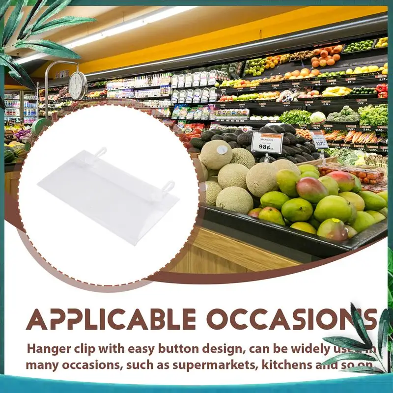 YSS-Plastic Label Holders Price Tag Ticket Hanger Clips With Easy Button Design Lock Closure For Basket Market Grocery