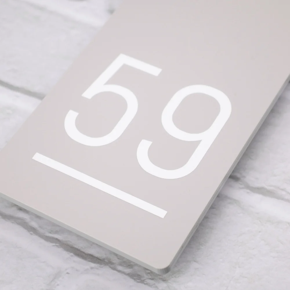 Personalized Custom House Number Sign Modern Rectangle Acrylic Address Plaque Custom Street Name 3D Raised Text Front Door House view 5