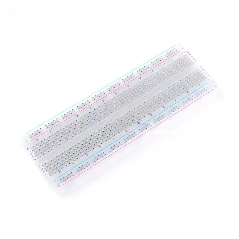 MB-102 830 Points Solderless Breadboard, White/Transparent Optional, Prototype PCB Board for Arduino Electronic Circuit Test