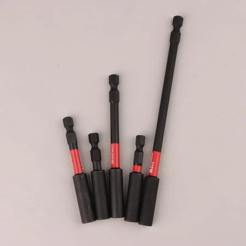 Impact Magnetic Extension Bit Holder Black 60MM/1/4" Hexagon Rust Resistant Durable Tool Accessories