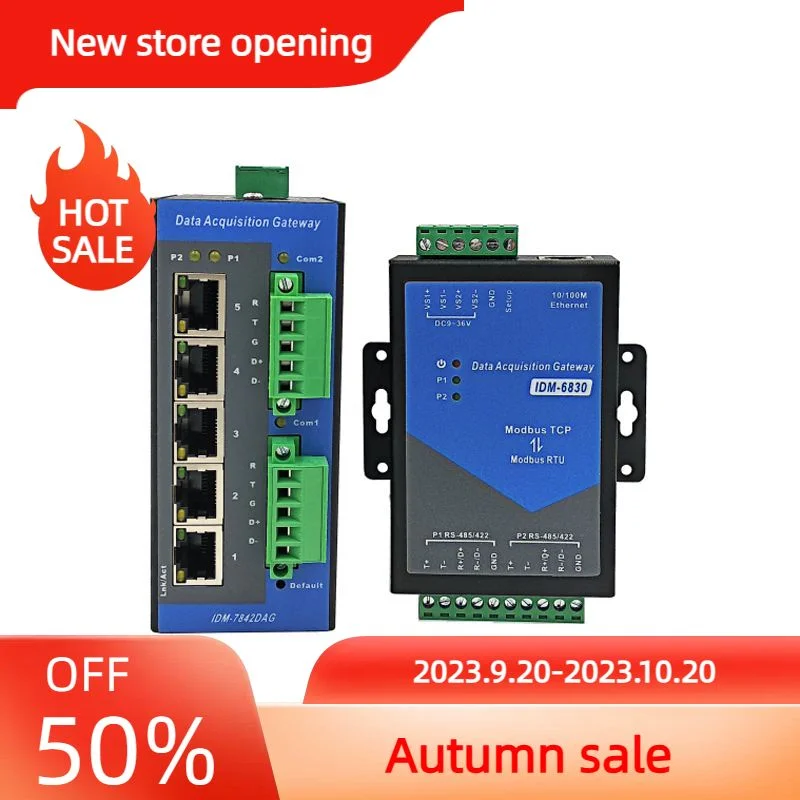 Idm-6830 Acquisition Gateway 2 Channel Serial Gateway Rtu To Tcp Protocol