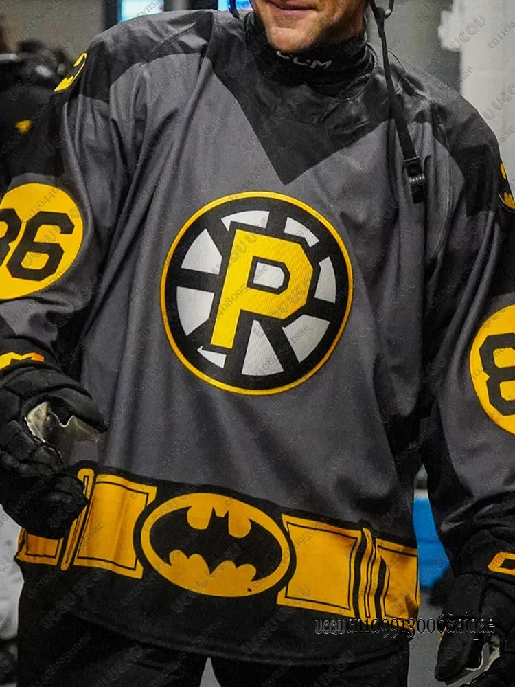 Camisetas de hockey sobre hielo de edición especial de DC Comic Batman, camisetas de hockey con diseño de Batman Dark Knight, ropa deportiva, ropa masculina