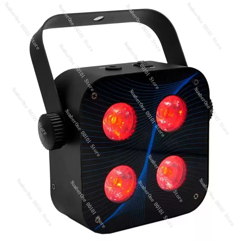 4 18W non-waterproof batteries, wireless Pa lights, flat Pa lights with wireless remote control, dyed stage lights