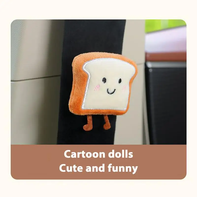 Toast Bread Shape Seatbelt Cushions Shoulder Pad Automotive Cute Seatbelt Covers Cartoon Car Seat Belt Protector Accessories