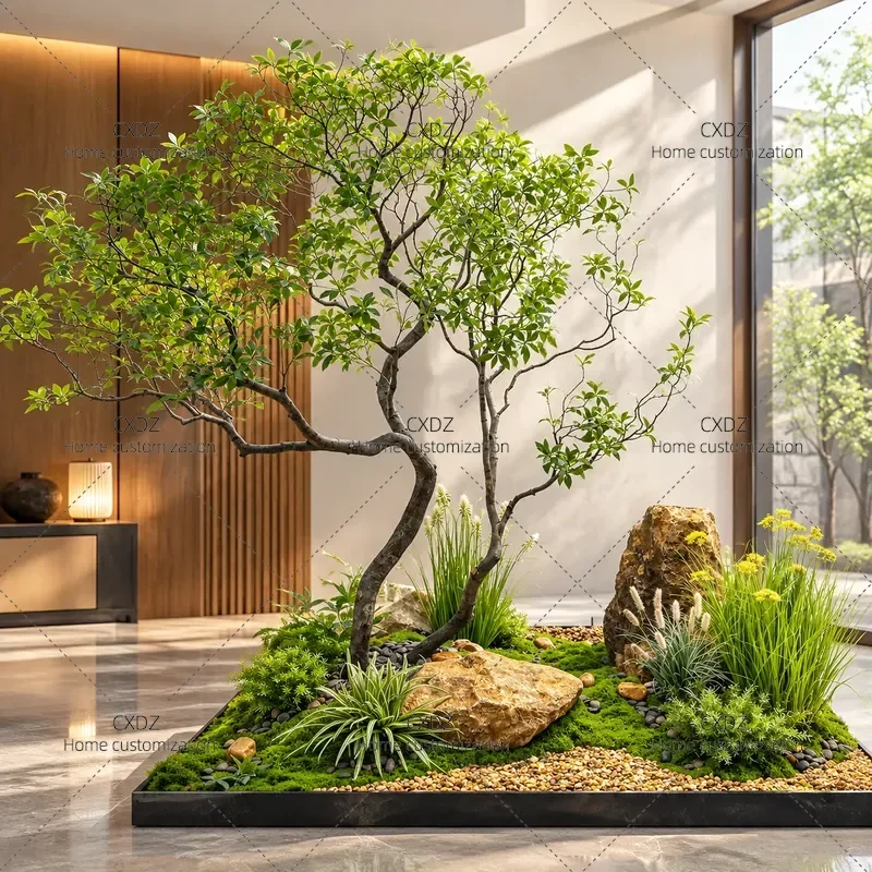 High End Artificial Green Plant Horse Drunk Wood Fake Tree Decoration Bionic Plant Dry Scene Indoor Outdoor Landscape