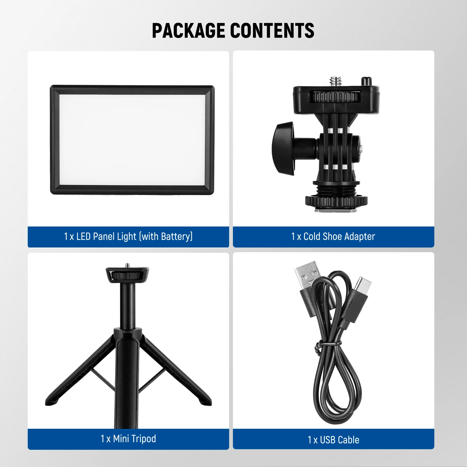NEEWER 9" LED-Videolichtpanel, dimmbare DSLR-Kamera, weiches Licht mit Mini-Stativ für Fotografie, Videoaufzeichnung, Live-Streaming – Detail 8