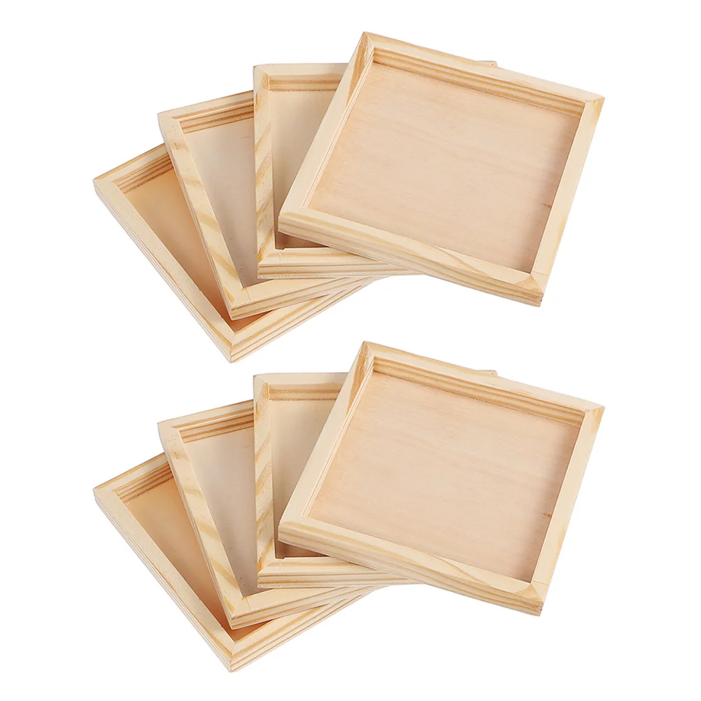 

8Pcs 3D Puzzle Storage Tray Elegant Wooden Block Tray for Puzzle Accessories Crafting and Organizing Solutions