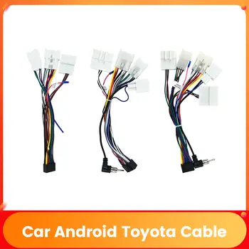 Adaptér pro rádio s Androidem, příslušenství pro TOYOTA Corolla Highilander VIOS YARIS RAV4, konektor kabelového svazku pro navigační rádio 10 nejlepší prodej Kabeláž rádia Toyota - №2