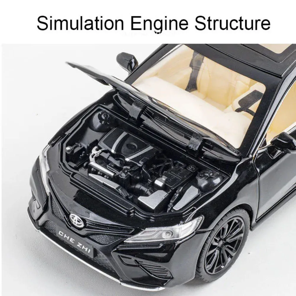1:24 스케일 캠리 RAV4 자동차 모델 합금 다이캐스트 장난감 라이트 사운드 풀백 미니어처 차량 어린이날 선물