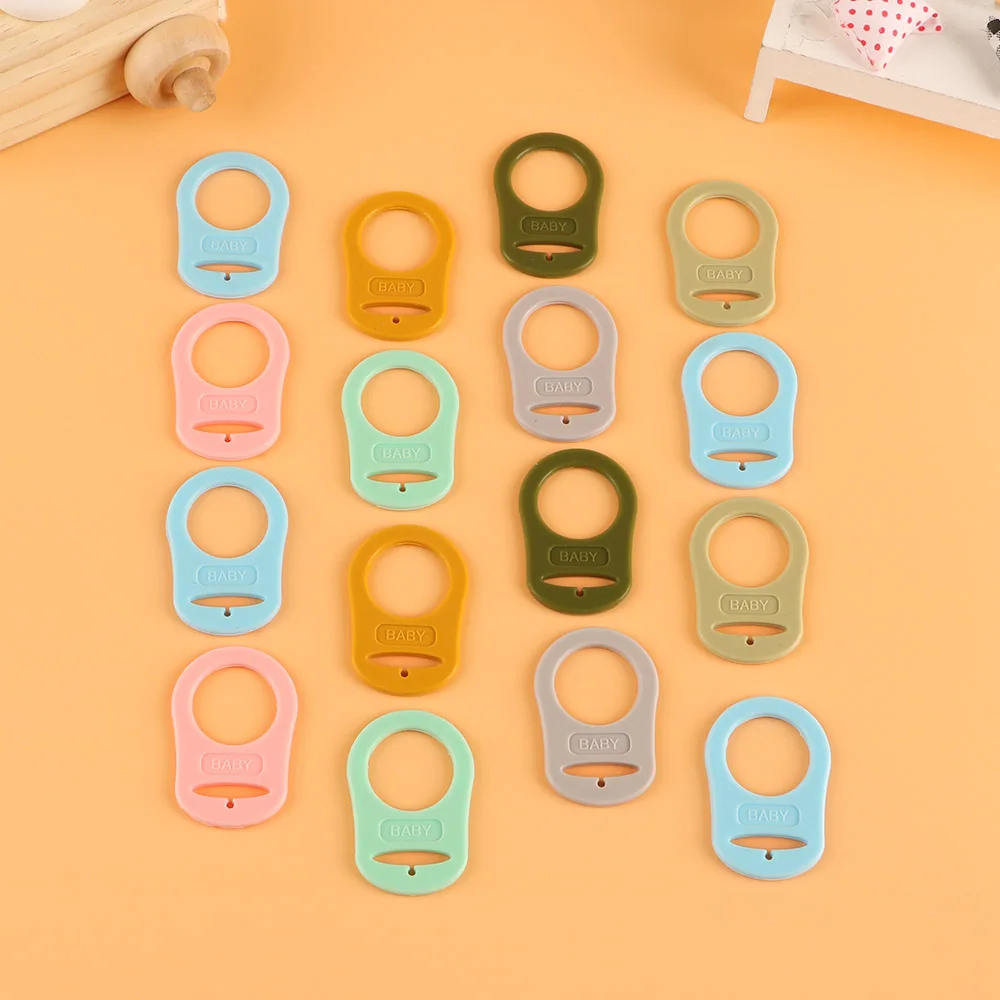 

15/30pcs Pacifier Holder Adapter Silicone Pacifier Clips Multi Color Transparent DIY Pacifier Chain Accessories