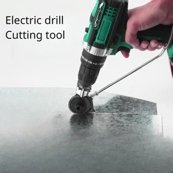 Impact Drill ConvertedToMetal Plate Cutter Divine Tool Iron Sheet Shear Converted To Variable Cutter Electric Drill Plate Cutter