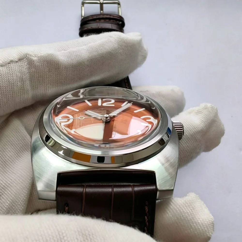 Vintage Mechanische Armbanduhr Automatikuhren Herren Große Uhr Männliche Zeitmesser Retro Markendesign Luxusuhren – Detail 5