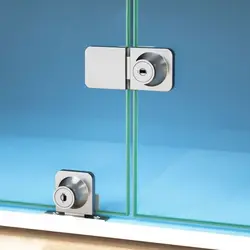 Glass Display Cabinet/Showcase Locks Zinc Alloy Single/Double Door No Need Drilling Easy To Install Home Tool