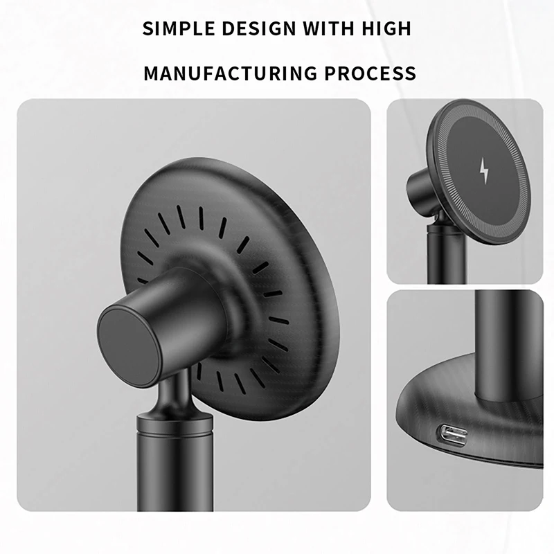 قاعدة شحن لاسلكية 30 وات لهاتف آيفون 16 15 14 13 12 محطة شحن لاسلكية مغناطيسية سريعة لهاتف آيفون وسامسونج وشاومي وهواوي