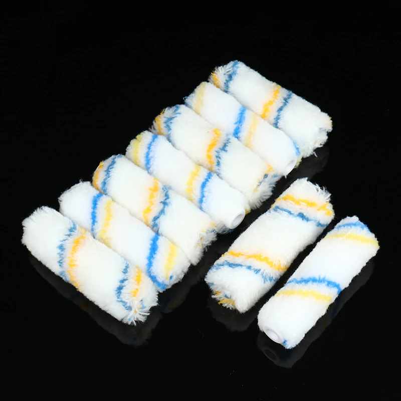 Brosse à rouleau de peinture, mélange de polyester, fil de coton, laine, poils fins, petit rouleau, brosse d'angle décorative