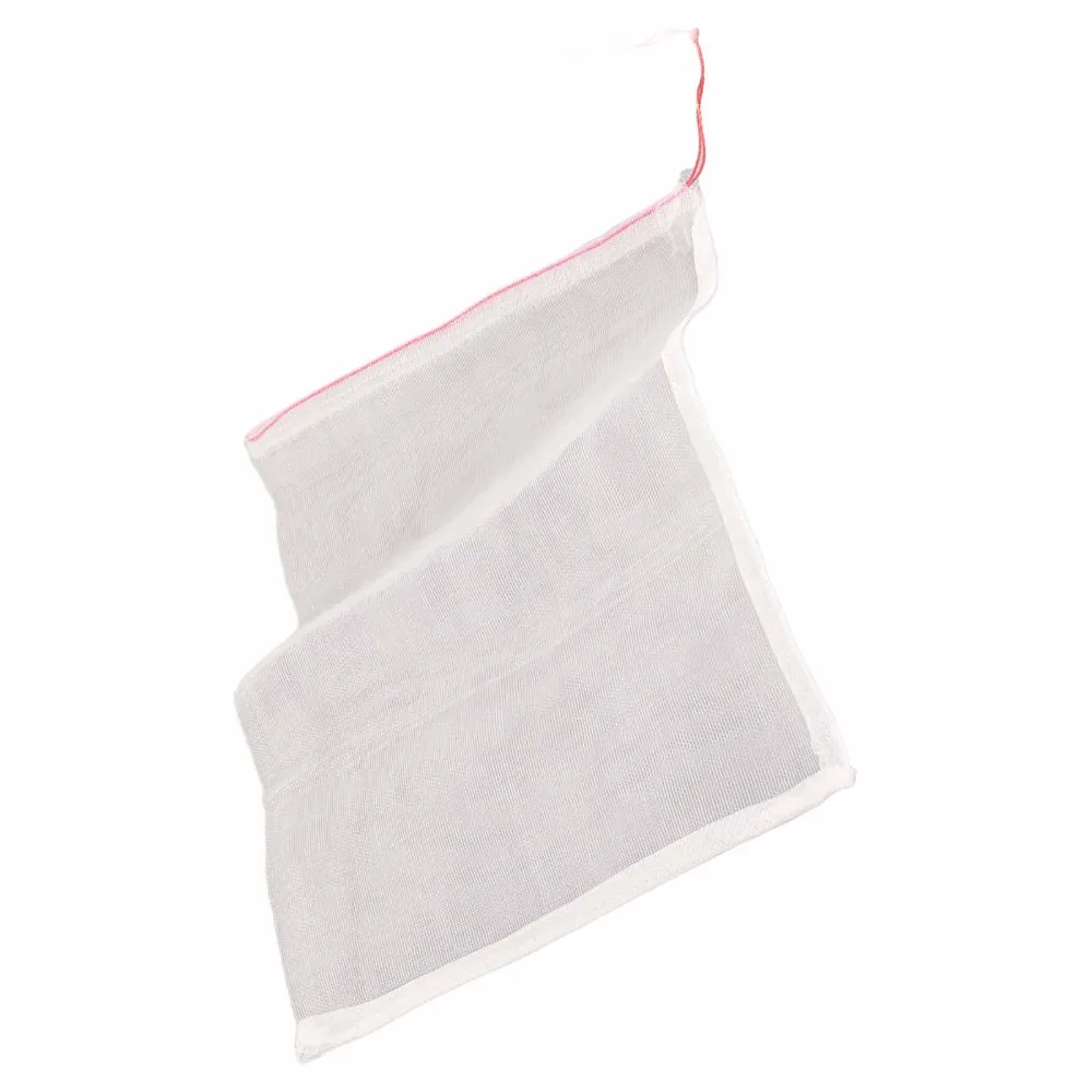 50PCS Nylon Fruit Protection Bags Drawstring Design Mesh Material Garden Netting Bags White Lightweight Fruit Netting Bags
