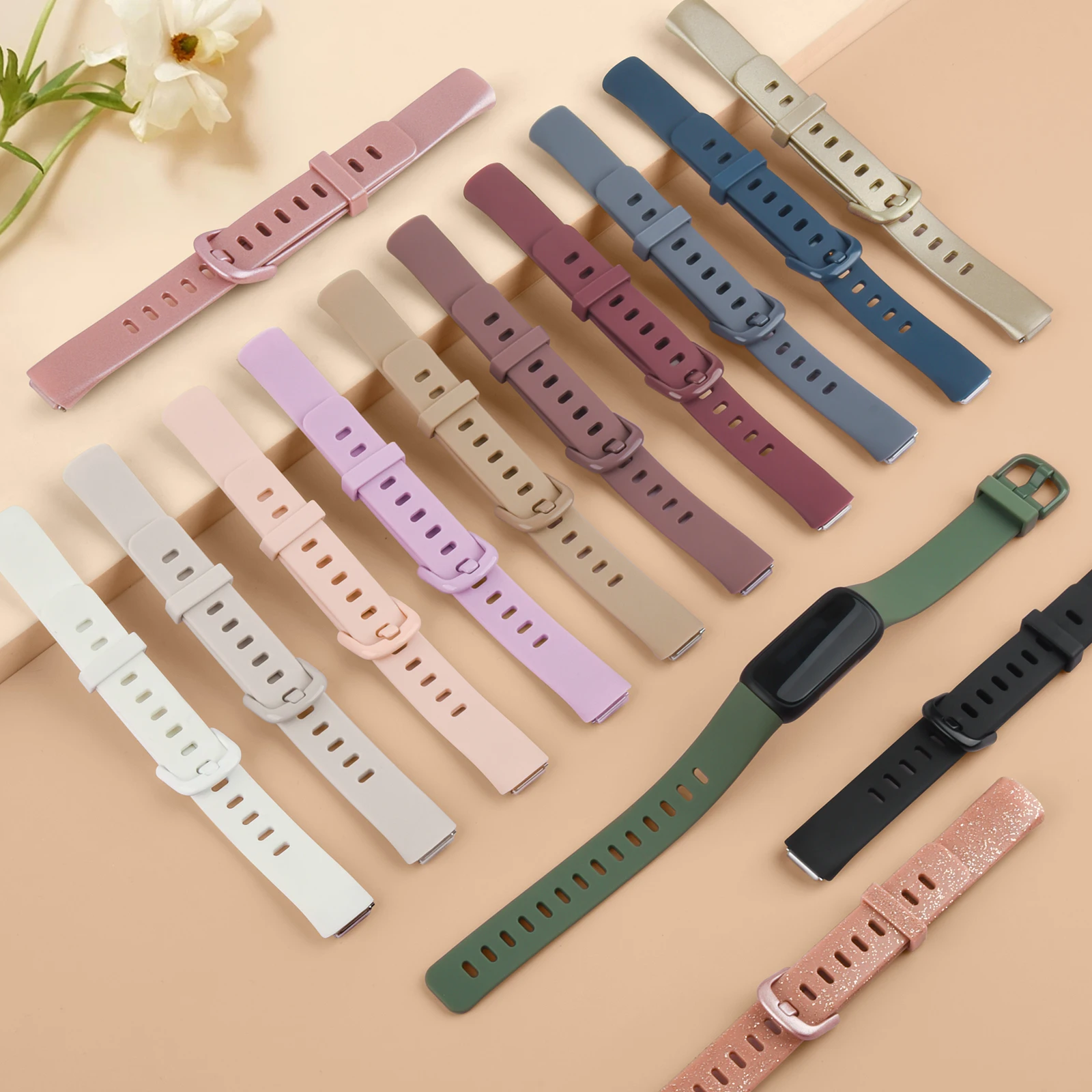 Soft Silicone Strap for Fitbit Inspire 3 Watchband Adjustable Wristband for Fitbit Inspire 3 Strap Sport Bracelet Replacement