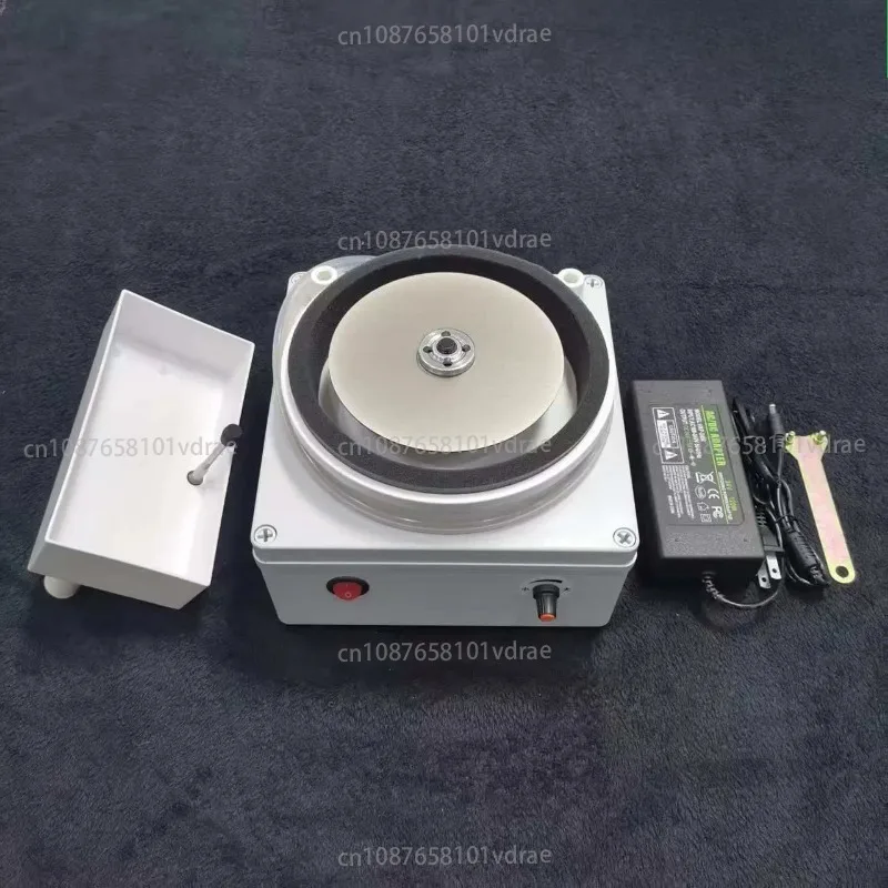 Electric Flat Grinder - 125MM Diamond Grinding Wheel, Portable Sharpening Machine for Knives/Gemstones/Lapidary (Water-Cooled)