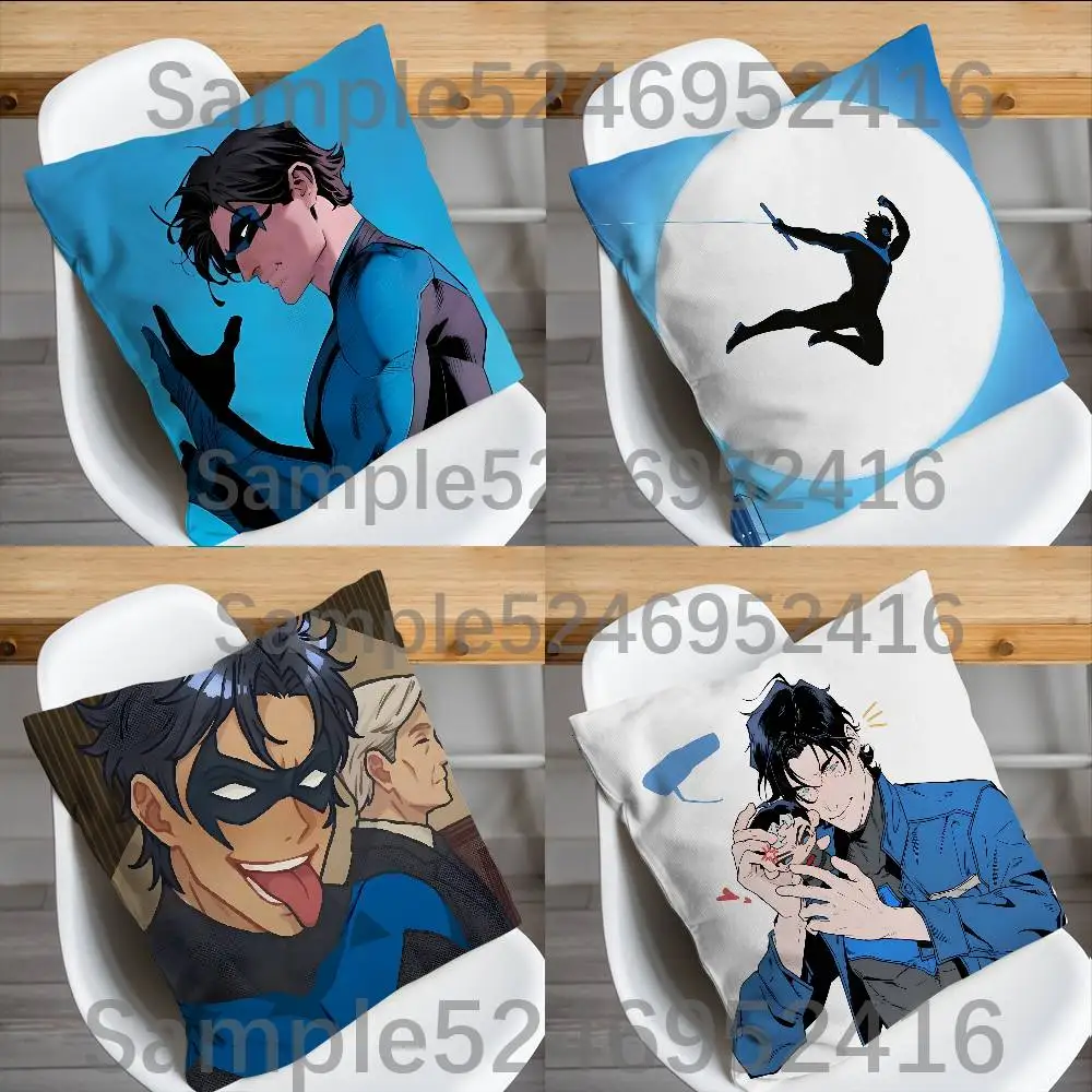 D-Dick Grayson Heros Pillow Case Short Plush Sofa Decorative Gift Home Double-sided Printing Cushio