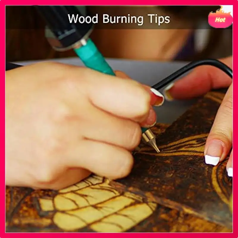43 PCS Wood Burning Tip Set Including Letter Number Symbol Wood Burning Tip Copper For DIY Embossing And Carving Crafts