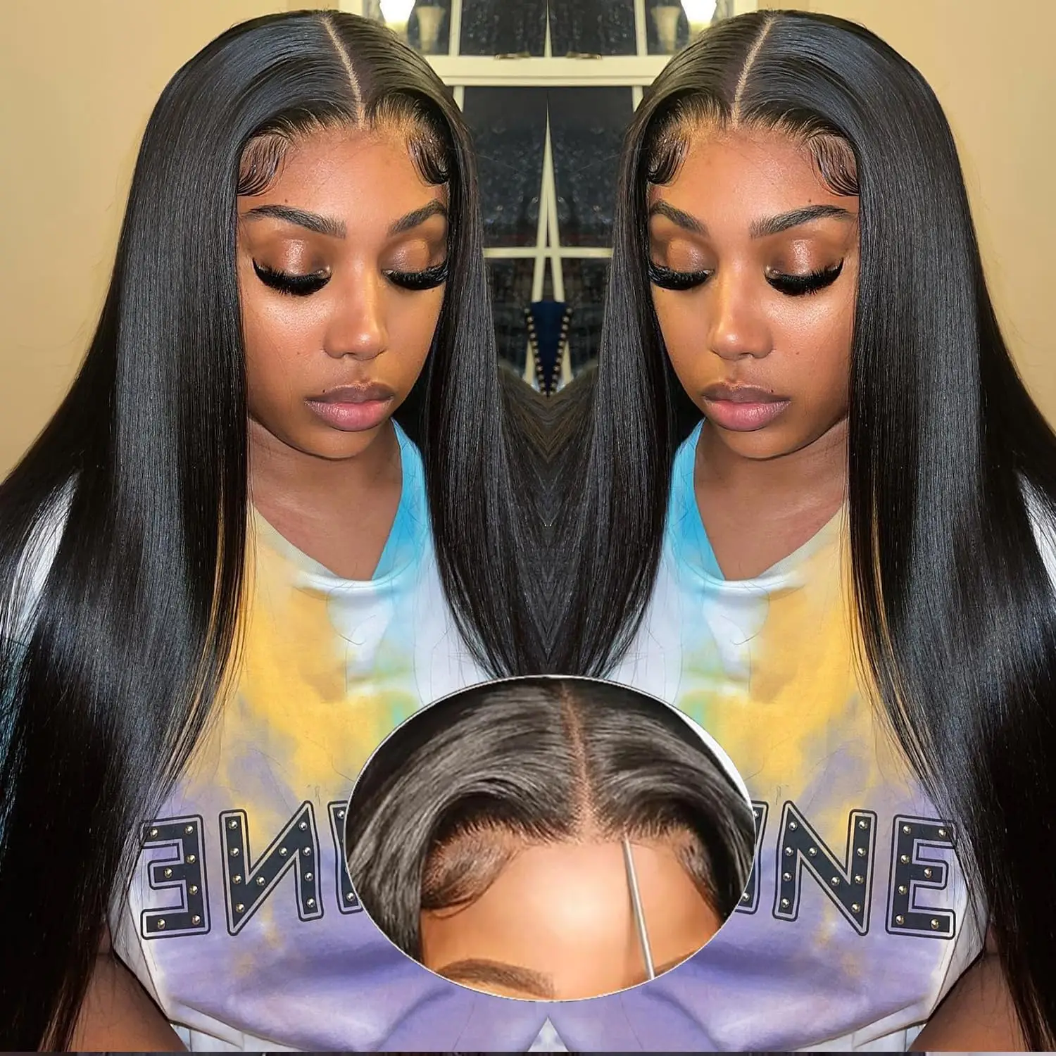 Glueless Human Hair Wig  Reay To Wear 5×5 6x4 HD Lace Closure Wig30 32 Inch straight Frontal Wig  Pre Cut Curly Human Hair Wigs