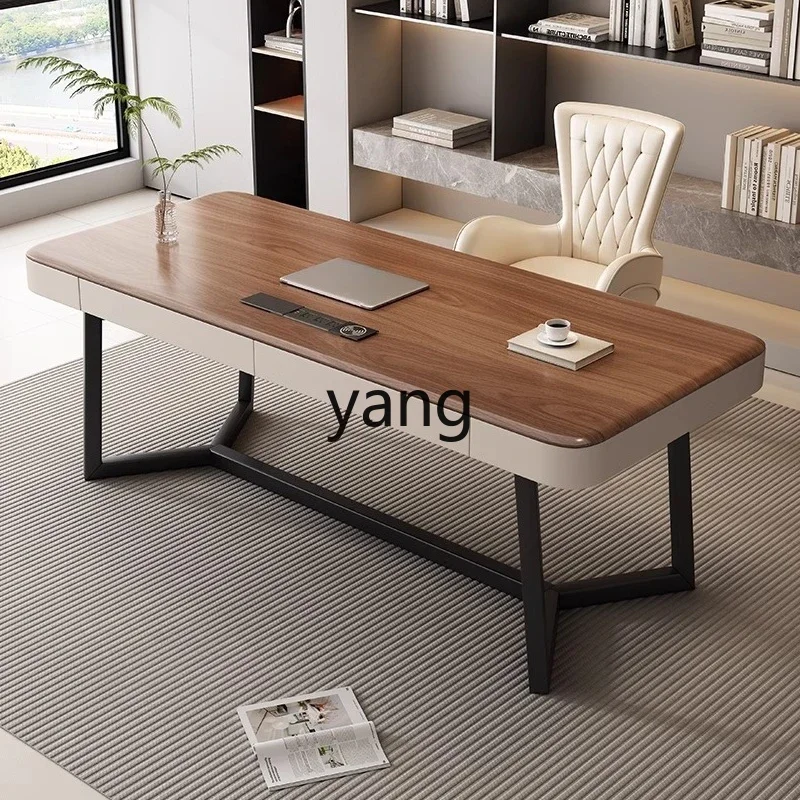 

LMM solid wood desk home office walnut high-end computer desk