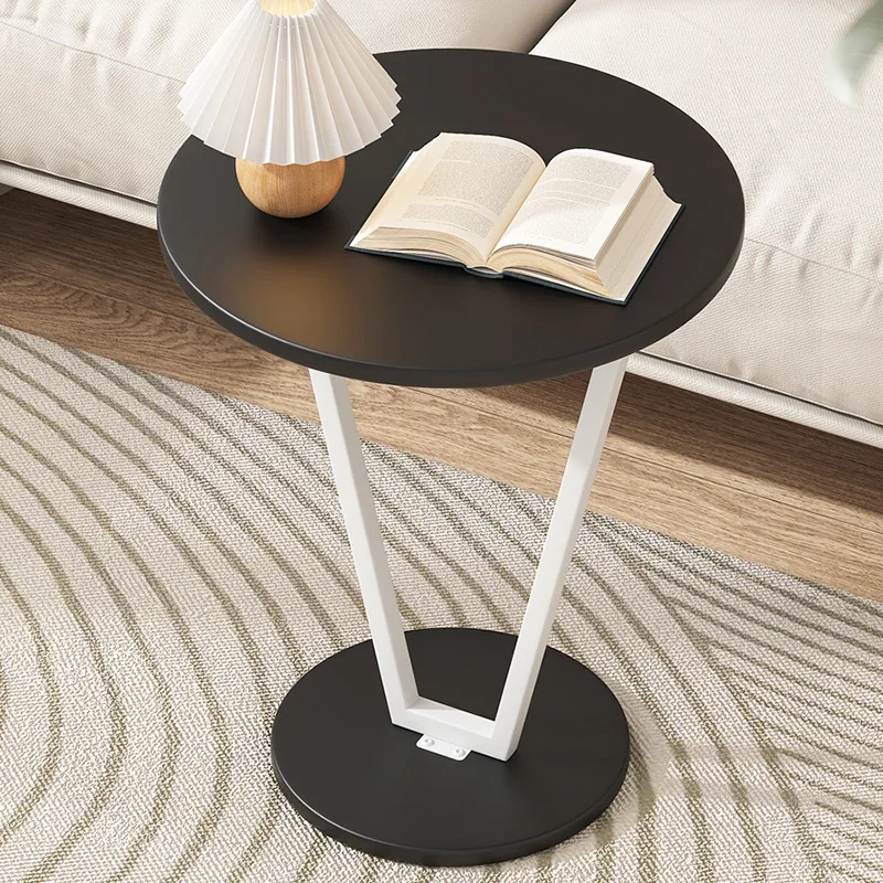Compact Living Room Side Table Metal Round White Modern Coffee Tables Small Nordic Balcony Unique Mesa Auxiliar Unique Furniture