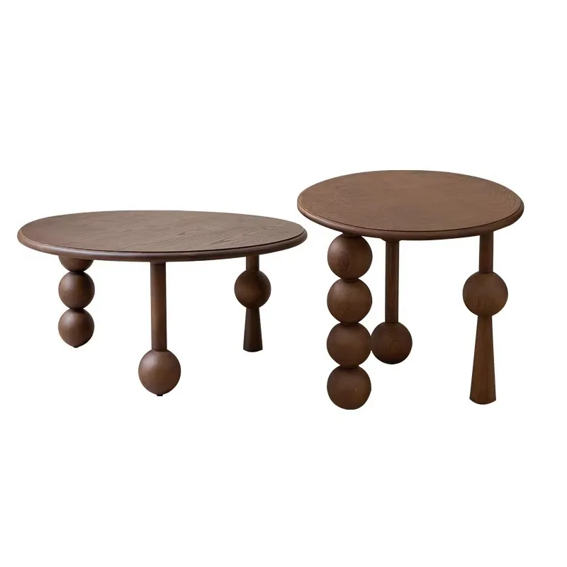 

Coffee table living room family sofa side table Nordic solid wood rubber wood coffee table